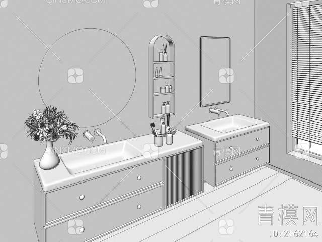 浴室柜3D模型下载【ID:2162164】