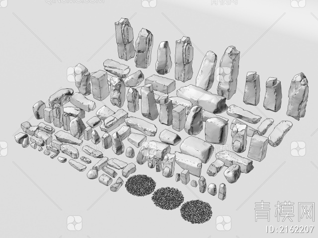 石头假山3D模型下载【ID:2162207】