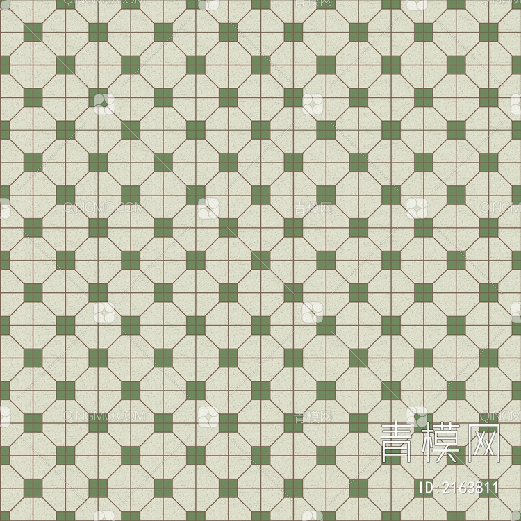 绿色复古马赛克拼花瓷砖贴贴图下载【ID:2163811】