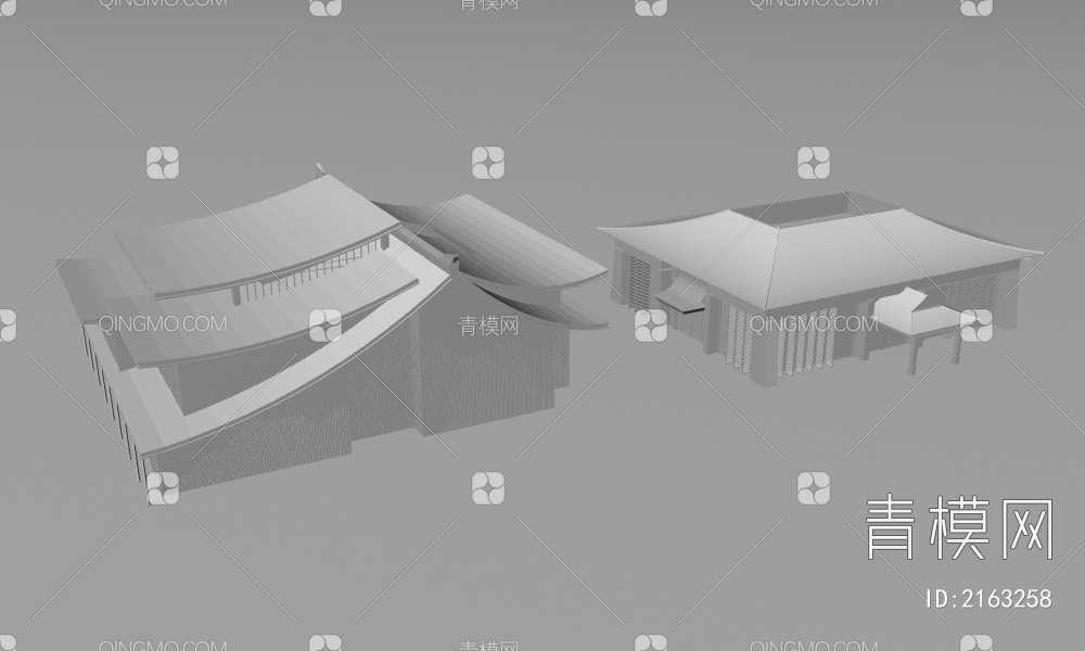 商业 会所 艺术建筑3D模型下载【ID:2163258】