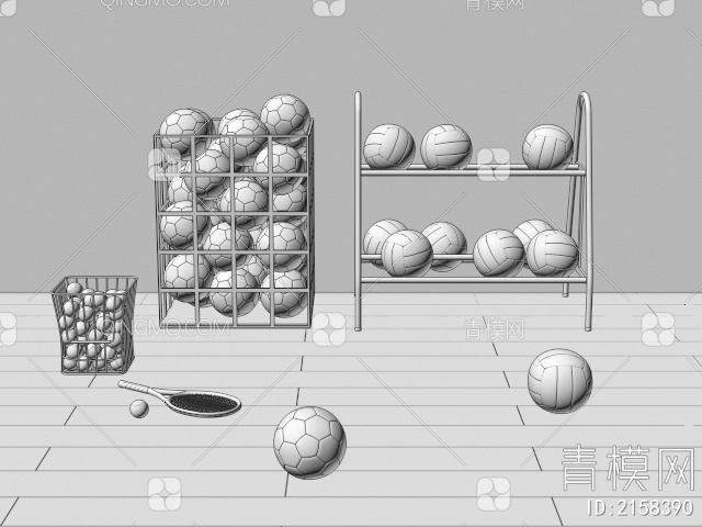 足球3D模型下载【ID:2158390】