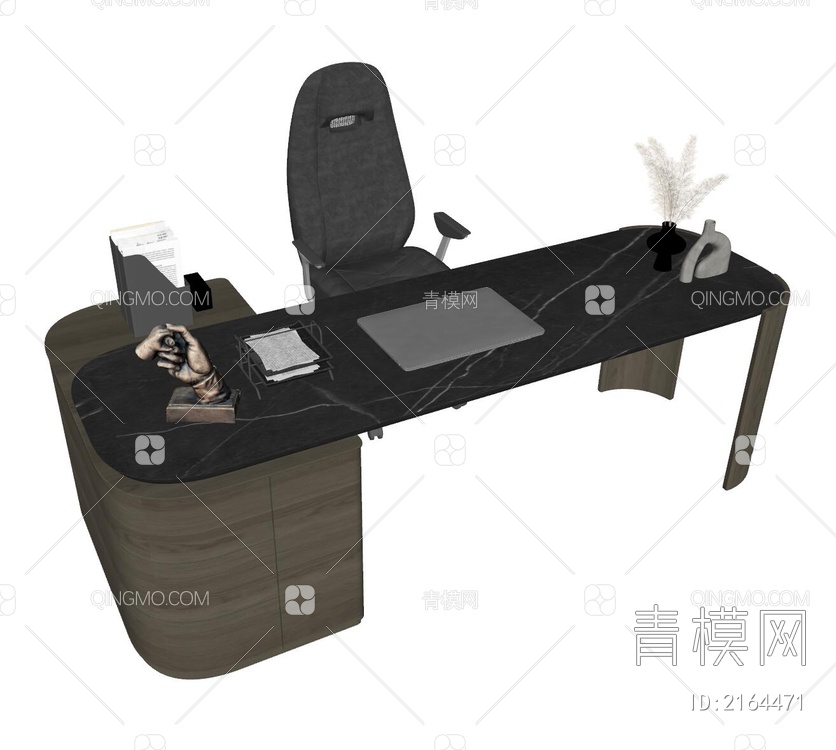 办公桌椅SU模型下载【ID:2164471】