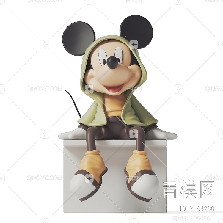 米老鼠潮玩 雕塑 公仔 卡通摆件3D模型下载【ID:2164230】