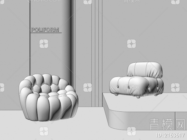 懒人沙发3D模型下载【ID:2163617】