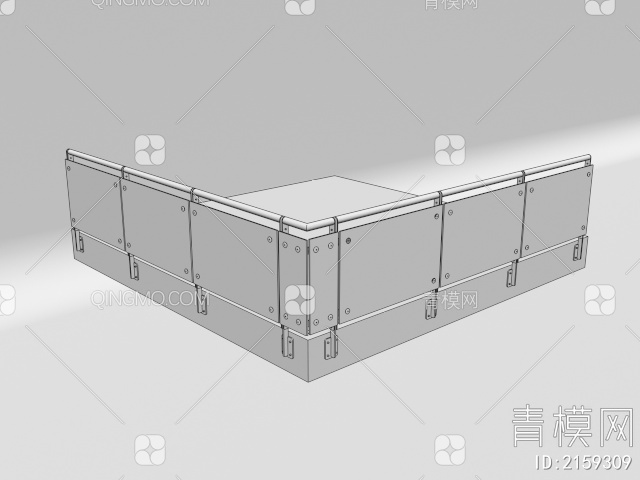 玻璃护栏3D模型下载【ID:2159309】
