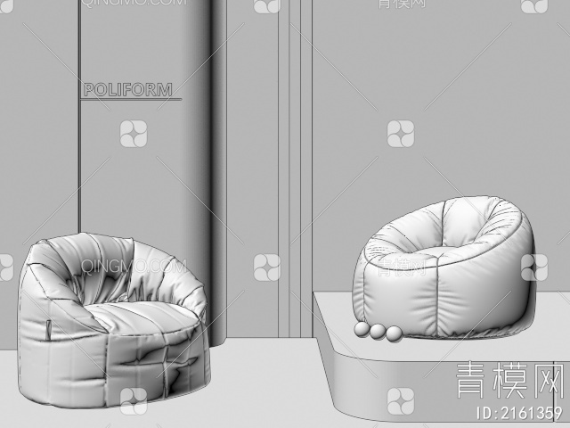 懒人沙发3D模型下载【ID:2161359】