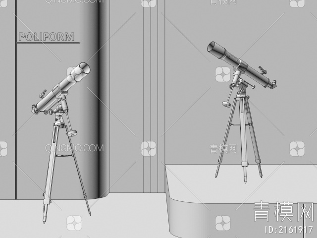 天文望远镜3D模型下载【ID:2161917】