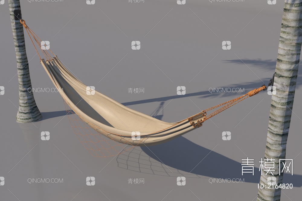 【吊床_户外吊床3D模型】-现代VR有灯光有贴图MAX2016吊床_户外吊床3d模型下载-ID2164820-免费3Dmax模型库 - 青模3d模型网