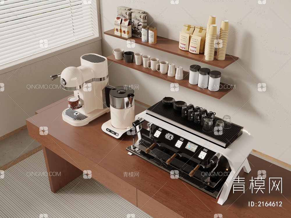 咖啡机 热水壶3D模型下载【ID:2164612】