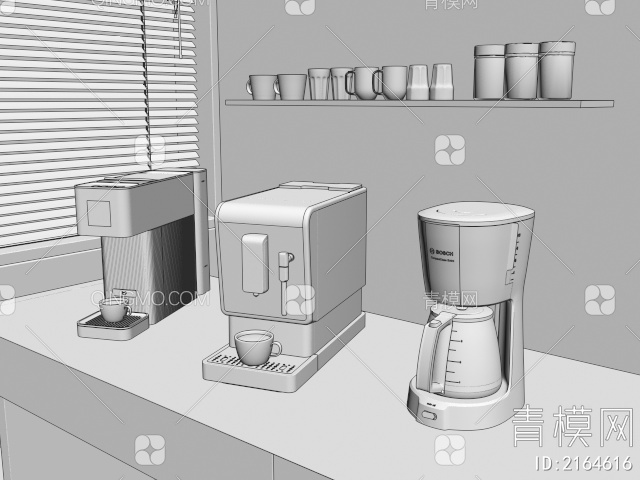 咖啡机3D模型下载【ID:2164616】