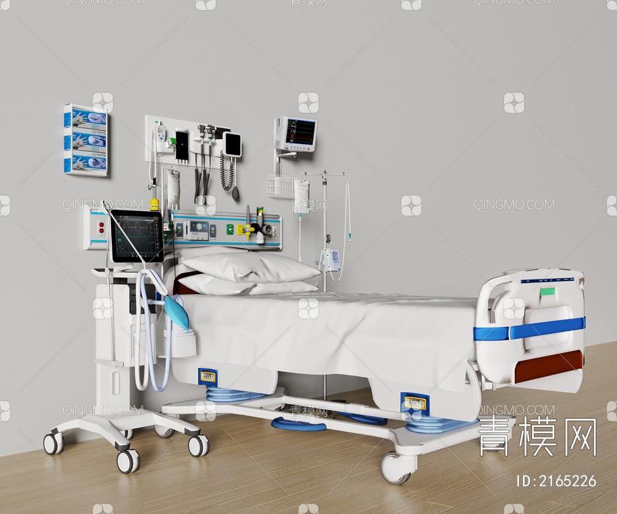 重症监护室设备仪器 医疗器材3D模型下载【ID:2165226】