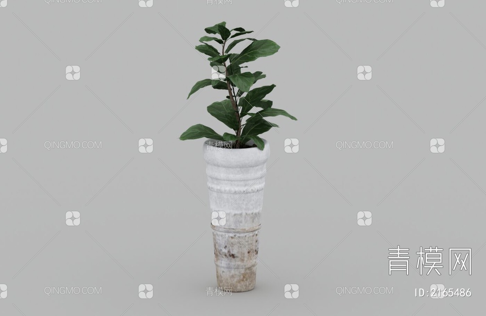 花瓶绿植盆栽3D模型下载【ID:2165486】