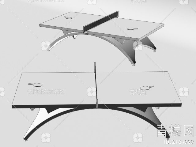 乒乓球桌3D模型下载【ID:2164929】