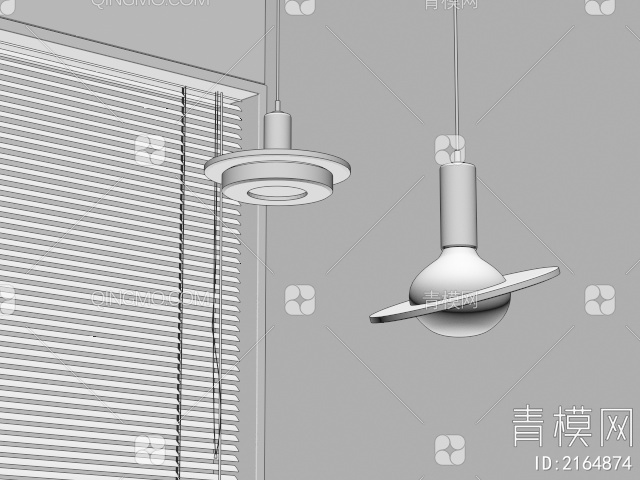 金属吊灯 鱼线吊灯3D模型下载【ID:2164874】