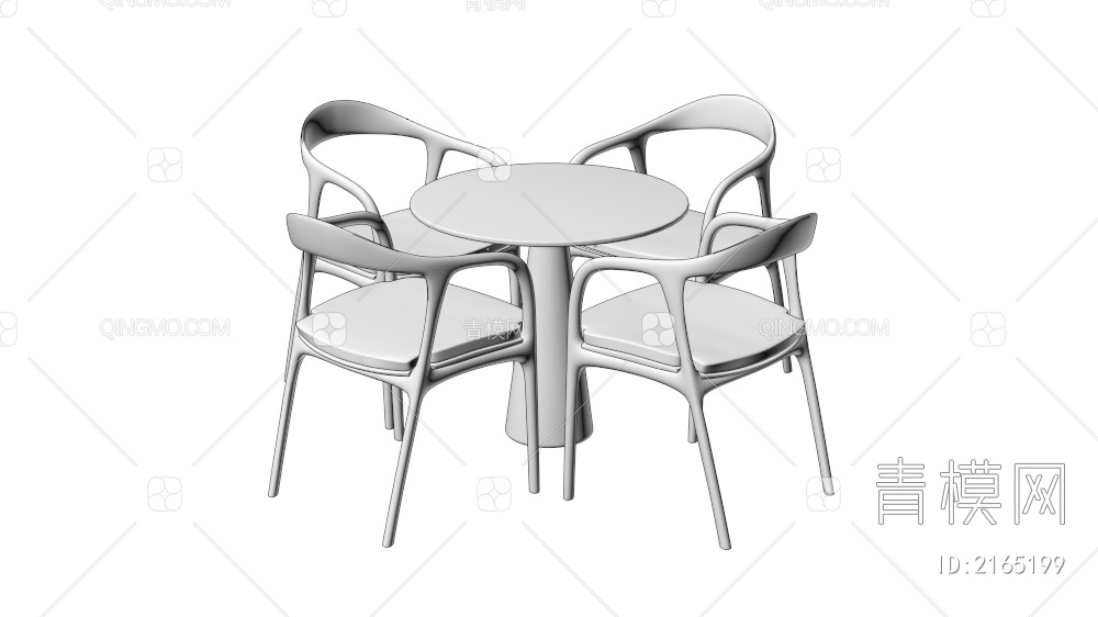 休闲桌椅3D模型下载【ID:2165199】