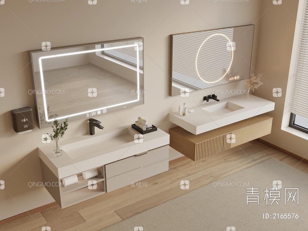 浴室柜3D模型下载【ID:2165576】