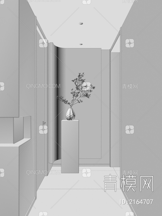 挖洞壁龛 禅意 端景 玄关3D模型下载【ID:2164707】