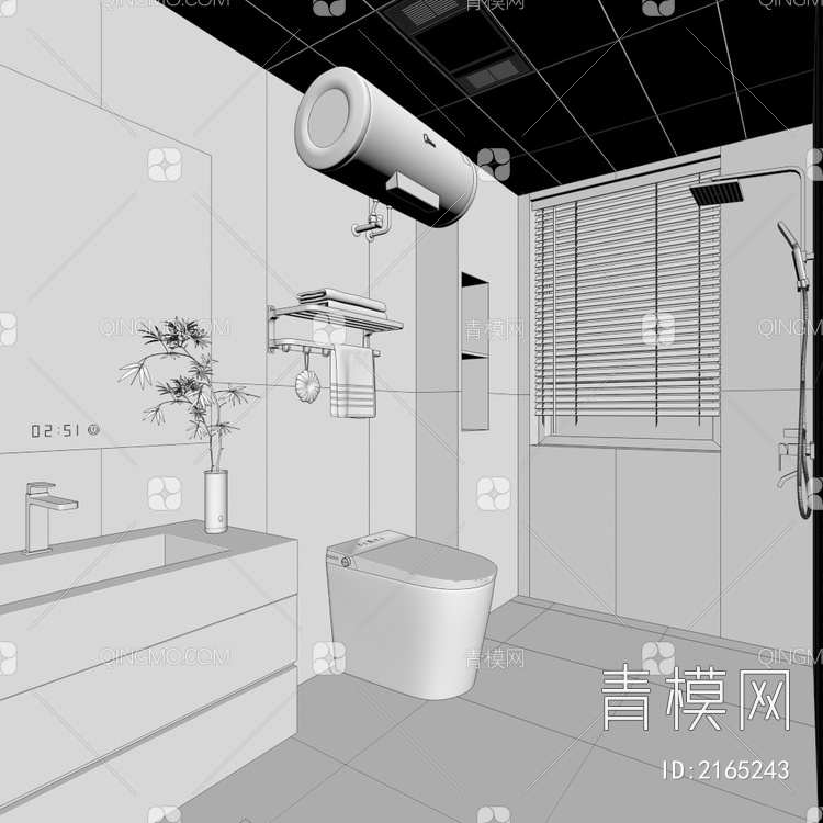 卫生间3D模型下载【ID:2165243】