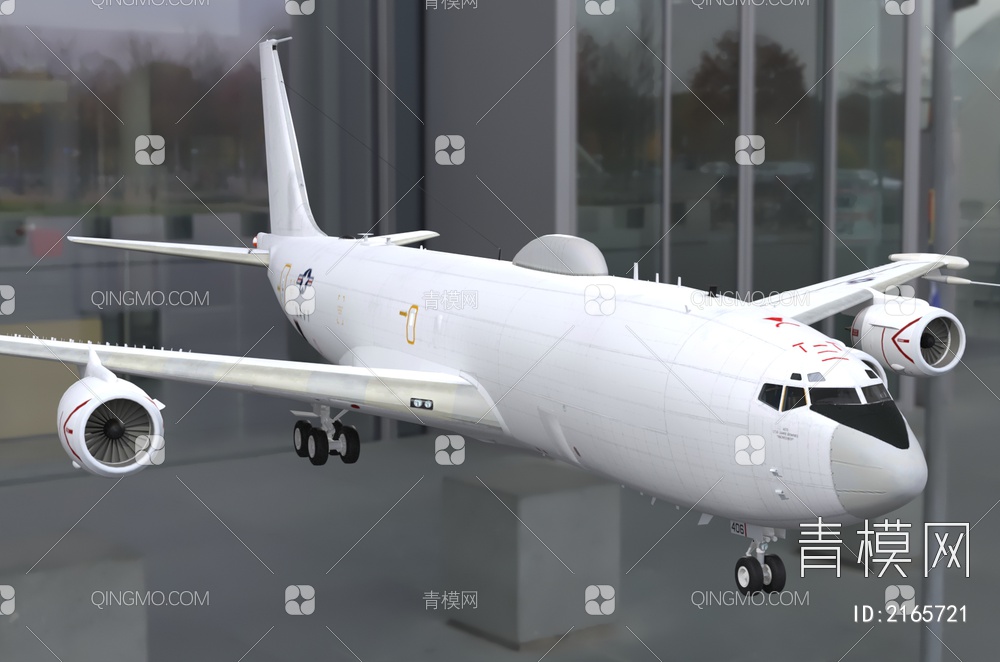 波音民航航空飞机客机E6Mercury3D模型下载【ID:2165721】