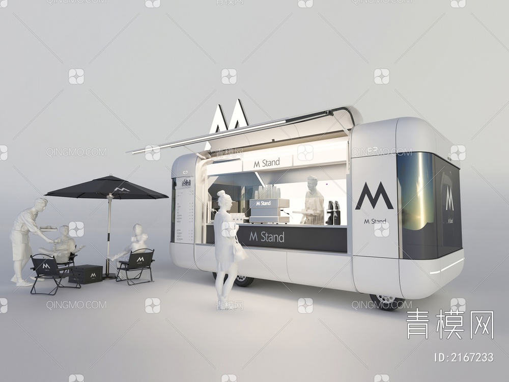 咖啡车_餐车3D模型下载【ID:2167233】