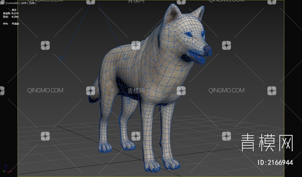 北极狼 白狼 动物3D模型下载【ID:2166944】