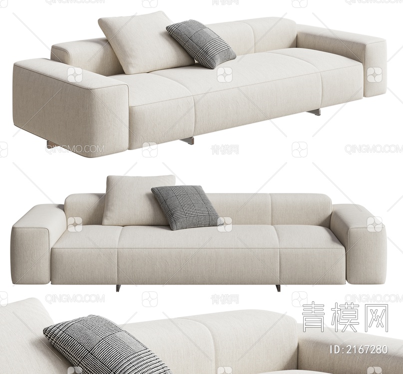 双人沙发3D模型下载【ID:2167280】