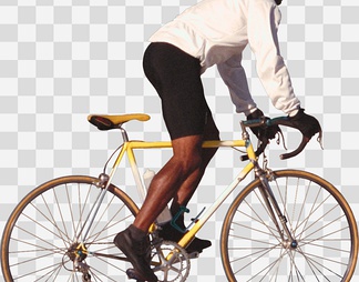 骑自行车的男性