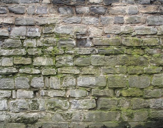 砖墙类带污垢的石材