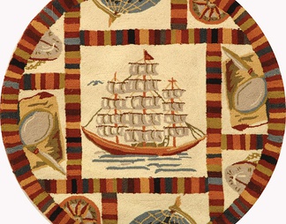 航海圆地毯