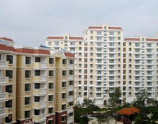 小区楼区窗外外景贴图