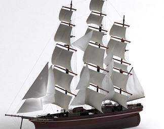模型帆船摆件
