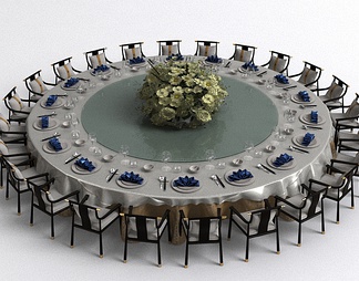 大圆桌餐桌椅