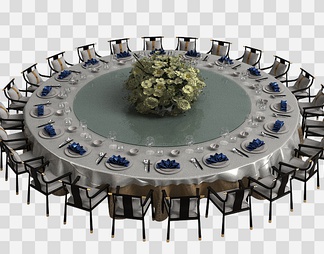 大圆桌餐桌椅
