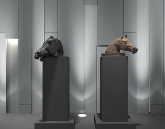 动物雕塑摆件马头