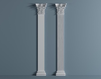 罗马柱半柱