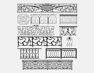 铁艺栏杆组合