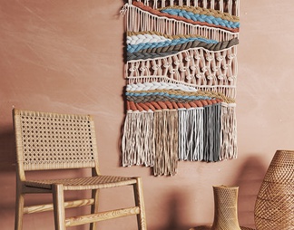 手工编织墙饰编织物品编织椅子
