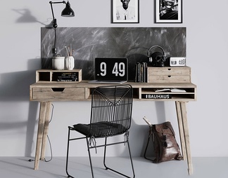 木质书桌椅