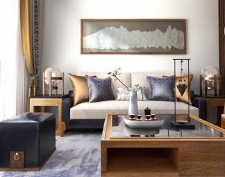 可行生活空间设计 沙发茶几组合