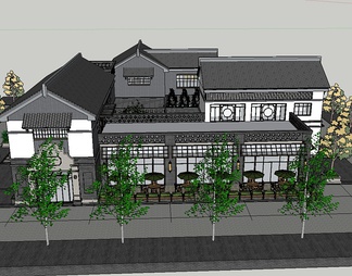商业建筑 商业建筑SU模型下载【ID:371631】