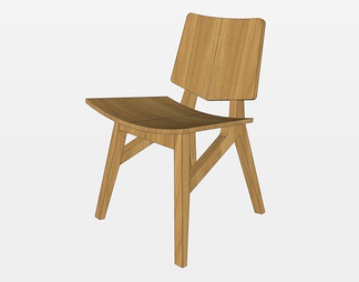 木纹单椅