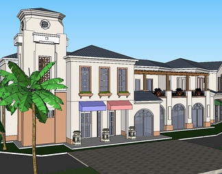 商业建筑 商业建筑SU模型下载【ID:387160】