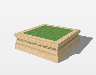 方形树池su模型下载【id:388759】