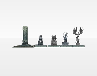 四圣兽雕塑摆件