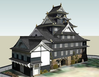 古建筑su模型下载【id:381573】