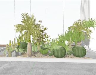 植物景观小品su模型 植物景观小品su模型SU模型下载【ID:383651】