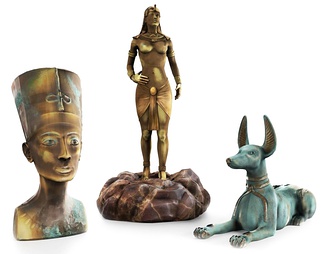 非洲雕塑摆件组合