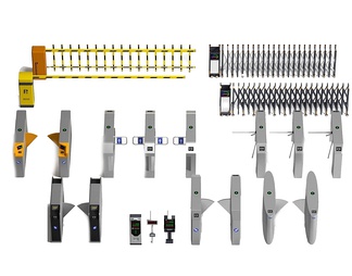 闸机门禁收费杆组合