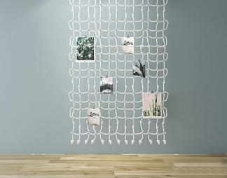 渔网装饰照片墙