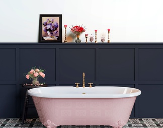 粉红浴缸